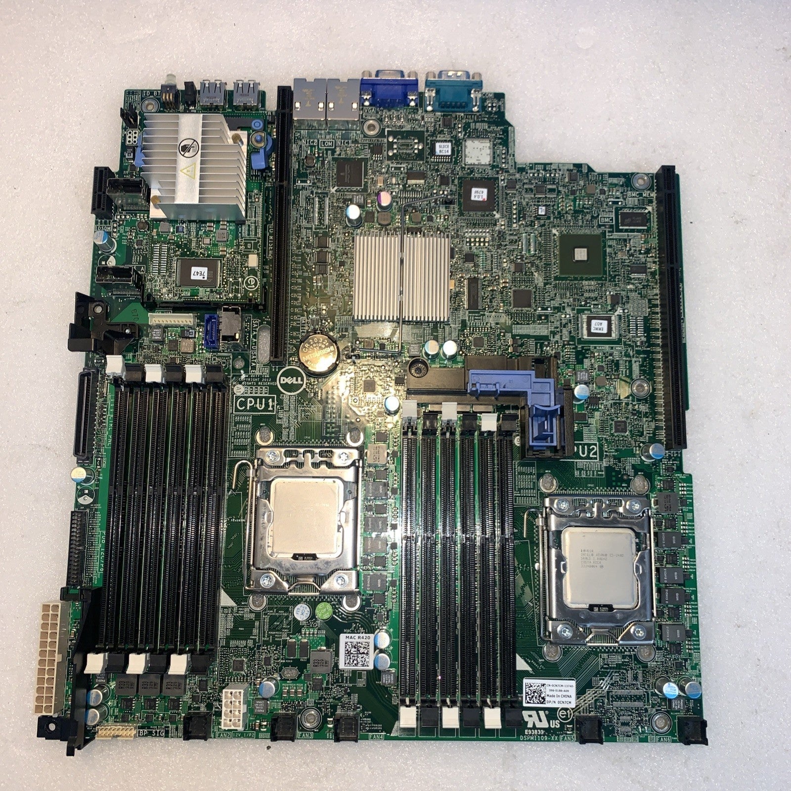 🔥 DELL E93839 1PP0V K7WRR 72XWF VD50G JD6X3 K29HN CN7CM Motherboard + 2 CPUs