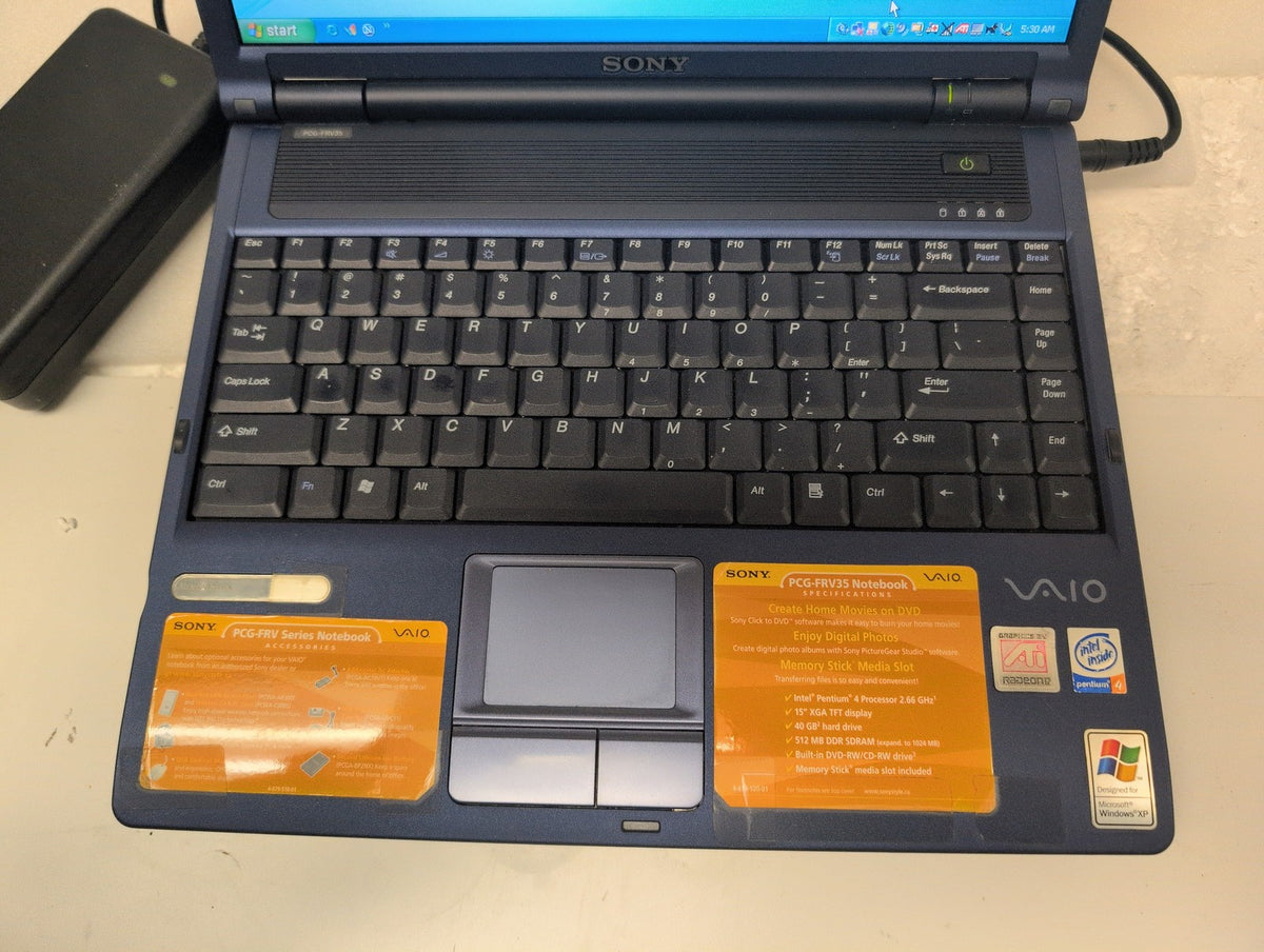 🎸 Sony VAIO PCG-9L1L PCG-FRV35 Notebook Pentium 4 2.66GHz 15" 40GB HDD WinXP