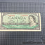 🔥 Bank of Canada 1954 $1 Devil's Face Note - CF7330729 Beattie-Rasminsky