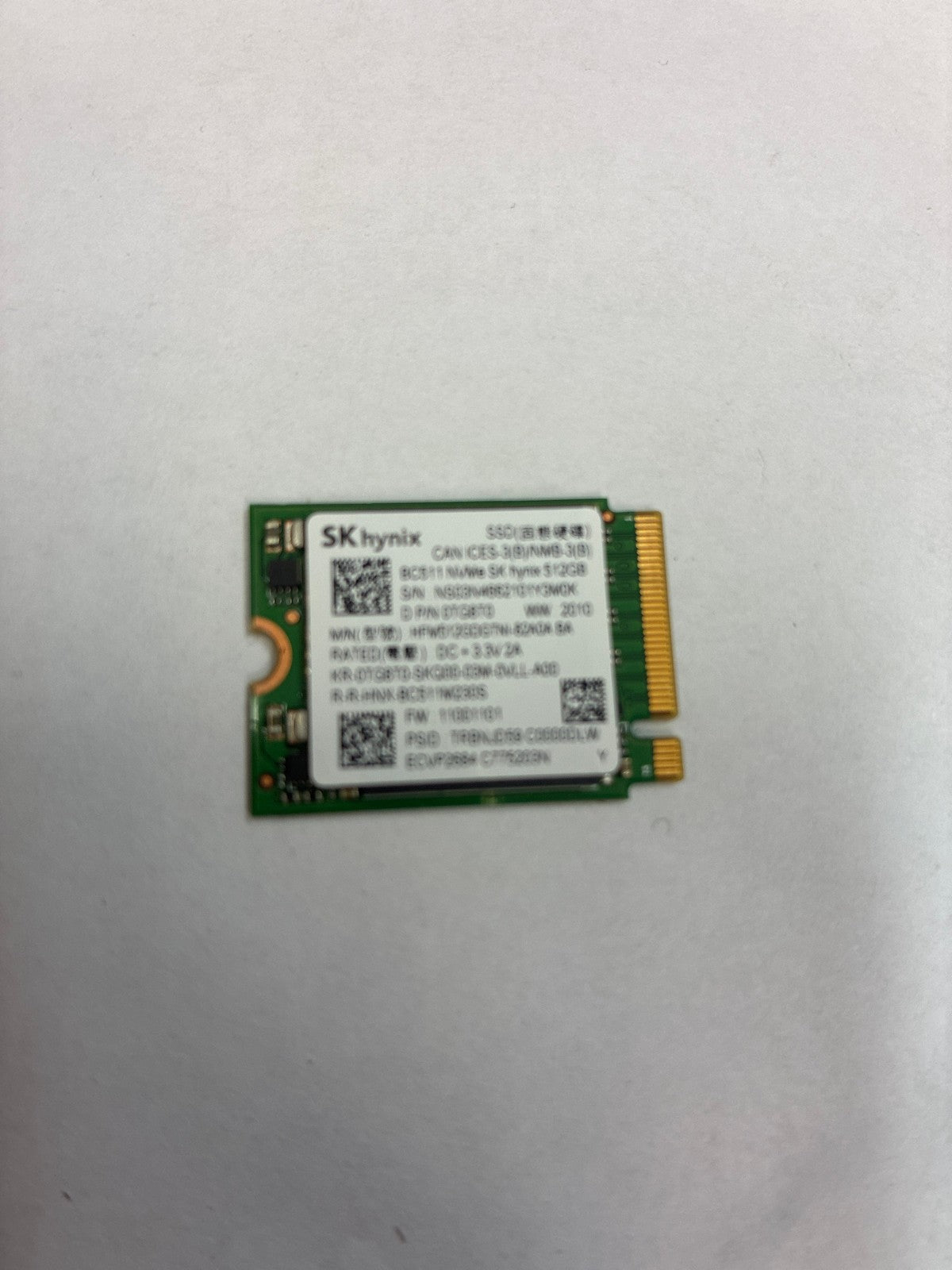 🔥 SK Hynix BC511 HFM512GD3GX013N 512GB M.2 2230 NVMe Internal SSD
