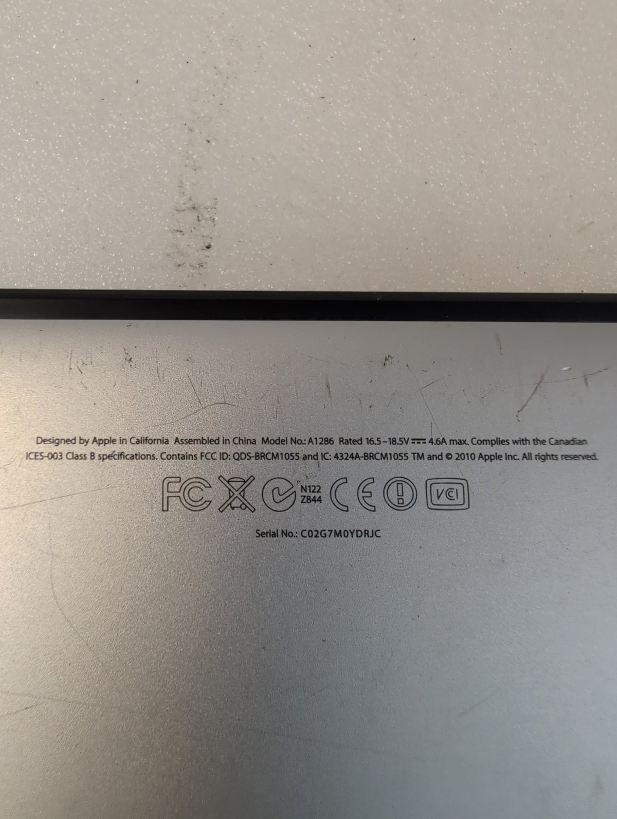🎸 Apple MacBook Pro 15-inch A1286 2011 Core i7 2GHz 500GB HDD 4GB RAM Silver