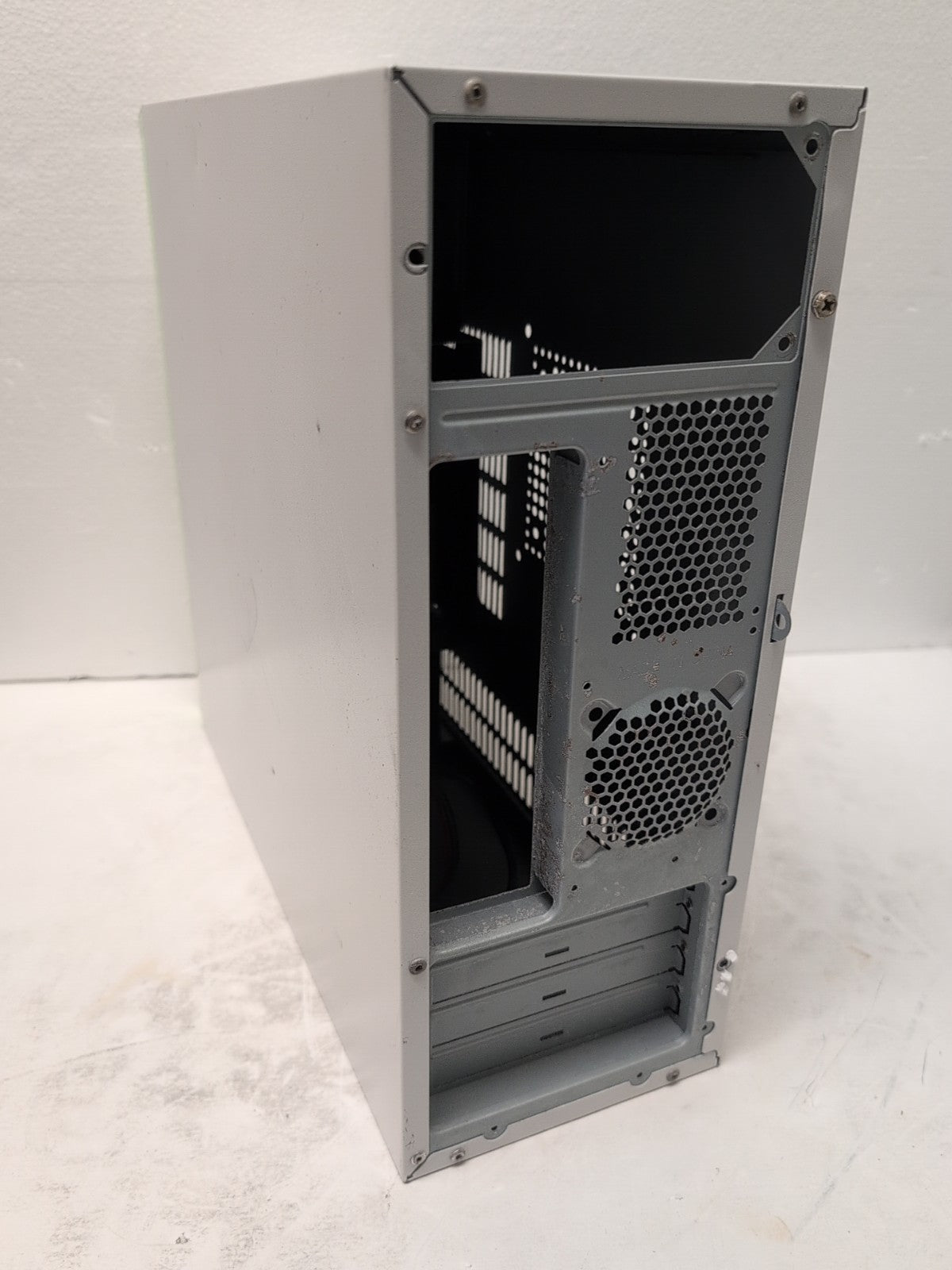 🔥 Vintage GTR Mini Tower Computer Case White With Card Reader -
