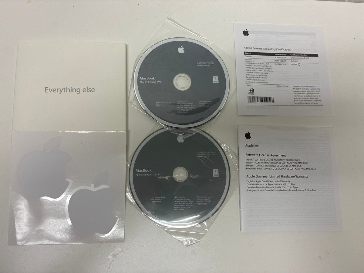 🔥 Apple MacBook Mac OS X 10.5.6 Leopard Install DVD + Applications DVD 2-Disc