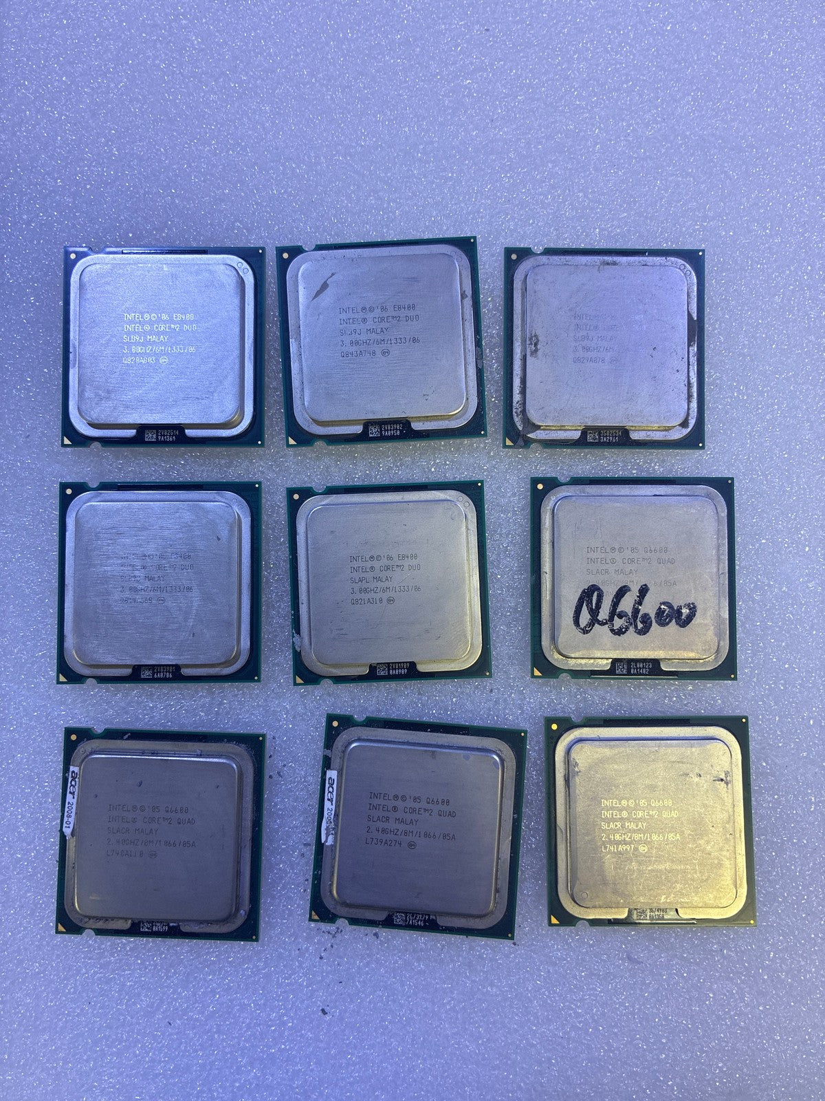 Lot of 9 🔥 Intel Core 2 Duo E8400 x5 & Core 2 Quad Q6600 x4 LGA775 CPU
