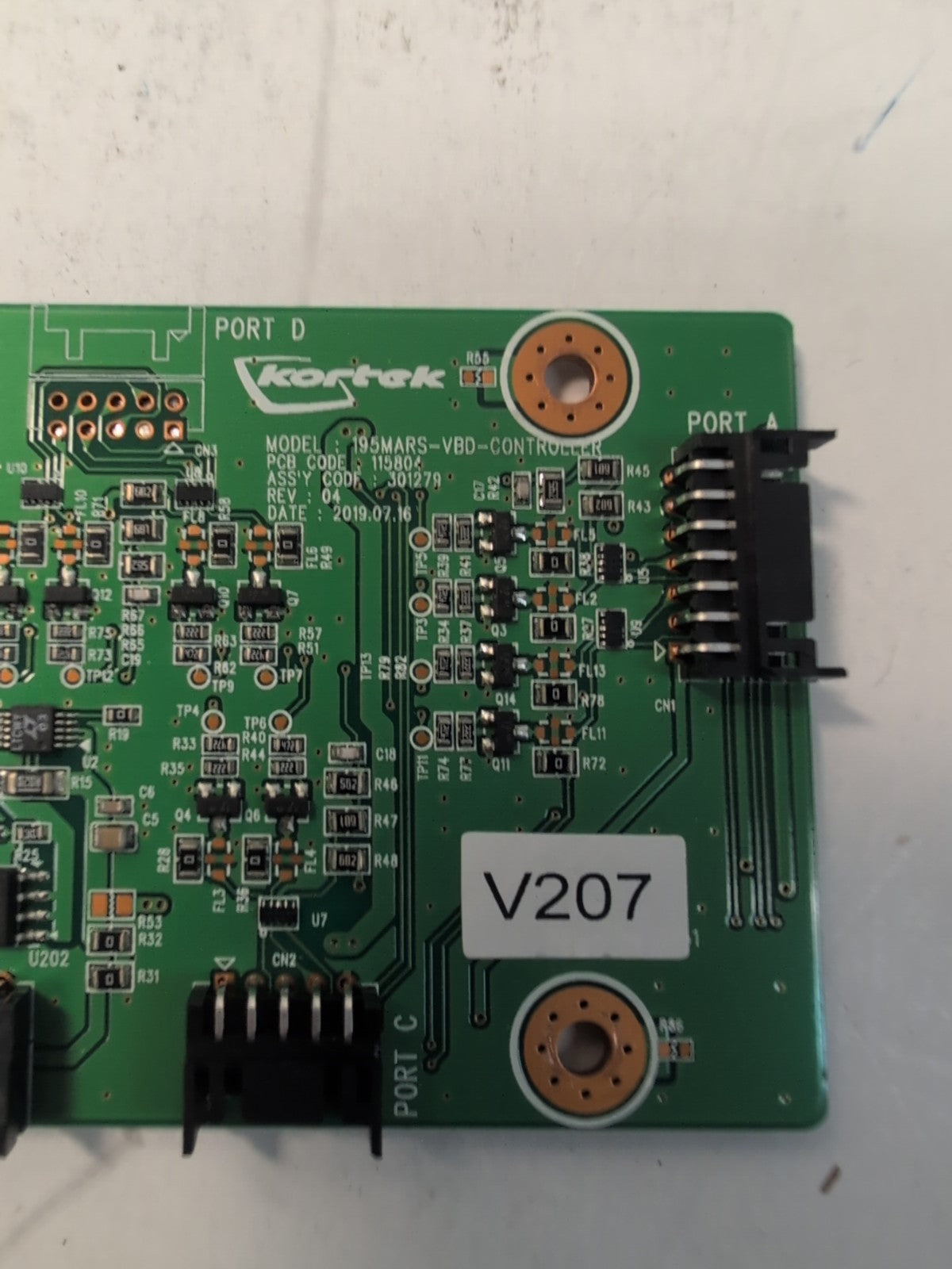 🔥 KORTEK 195MARS-VBD-CONTROLLER PCB CODE 115804 BOARD -