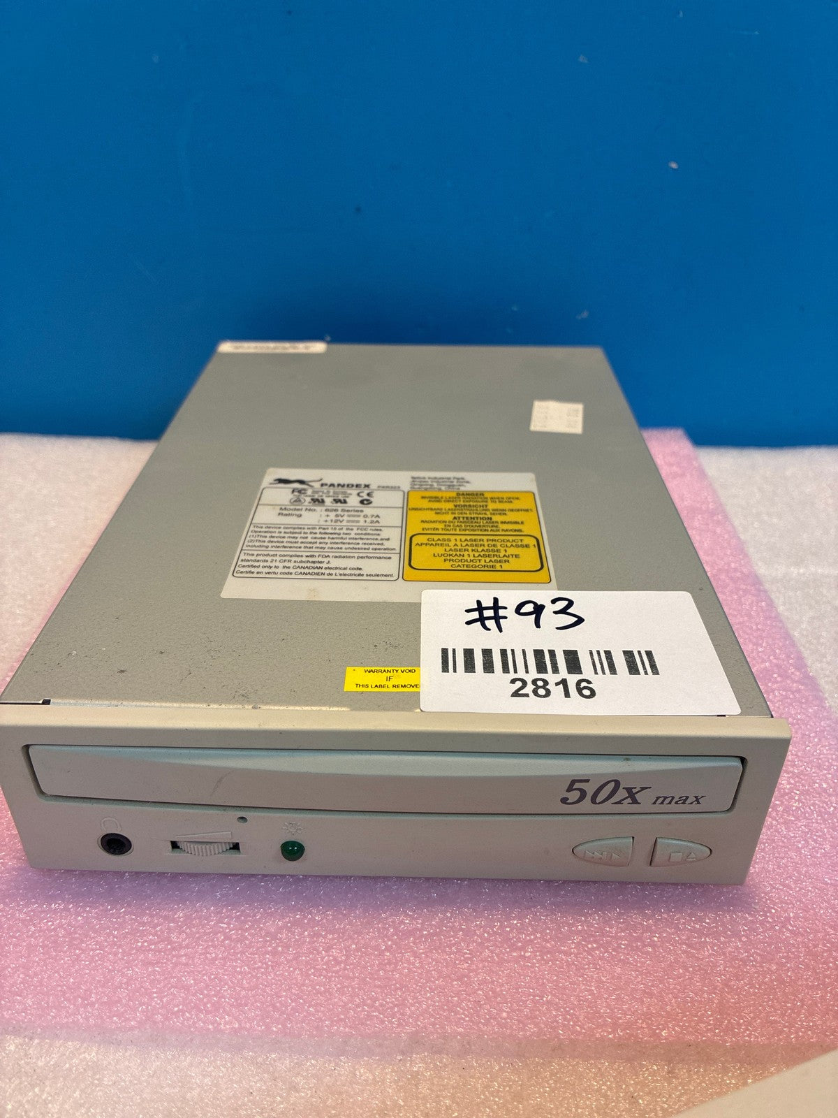 Rare 🔥 Pandex PXR323 50x Max Internal IDE CD-ROM Drive 5.25 in Beige