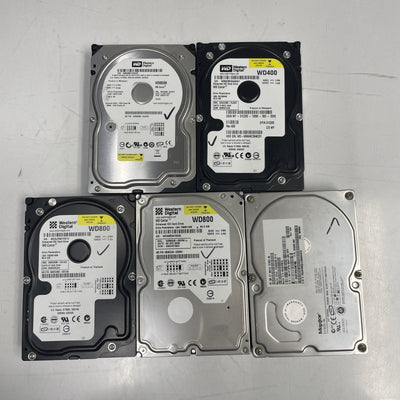 Lot Of 5- Mixed Brand Desktop IDE HDD 40G/80G 3.5”  Tested & Working +