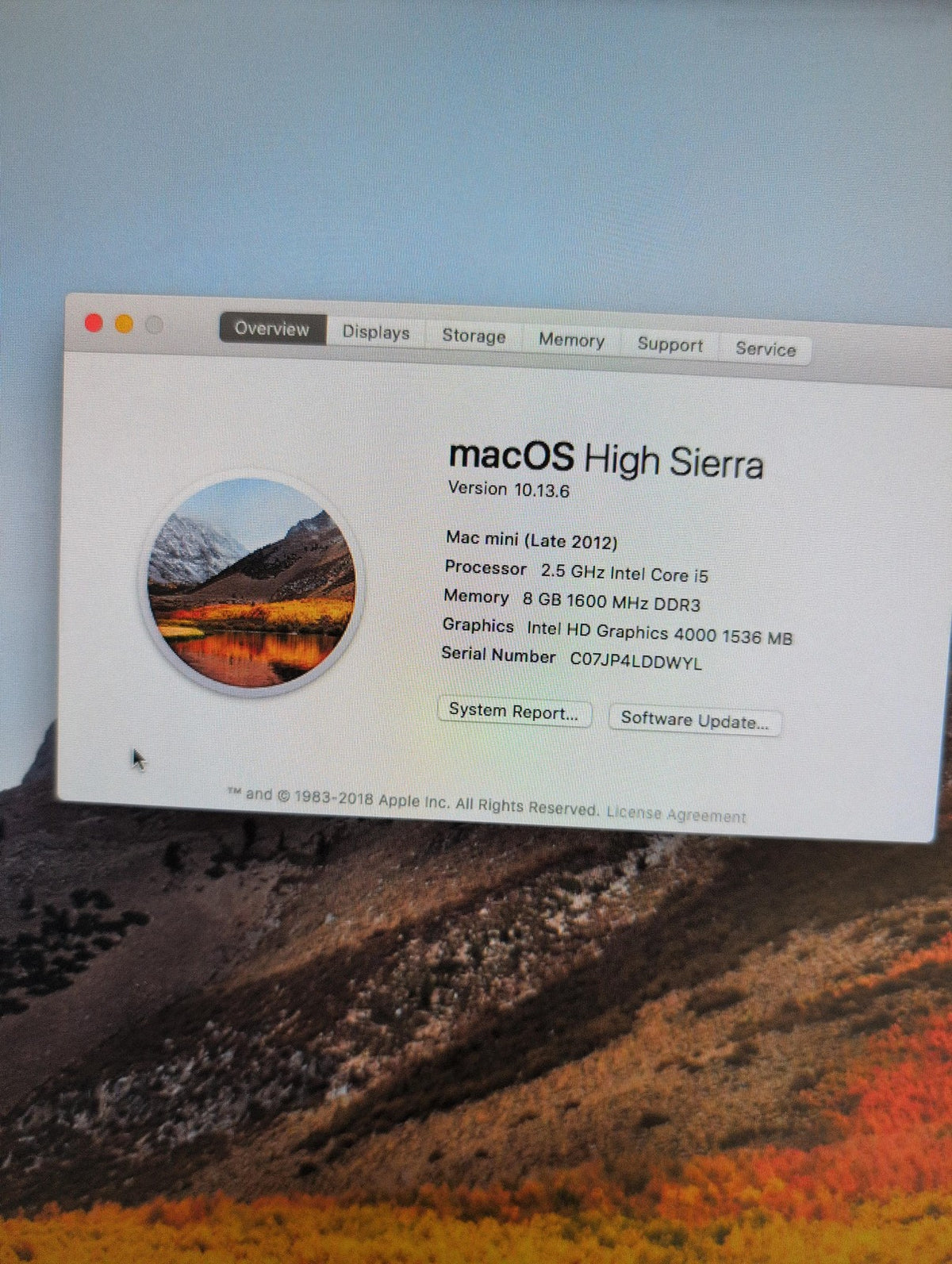 🎸 Apple Mac mini A1347 Late 2012 Intel Core i5 2.5GHz 8GB RAM 500GB HDD 10.13