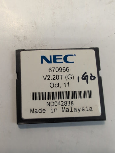 🔥 NEC Univerge VM8000 InMail 64 HOUR 670966 V2.20T (G) 1GB CF CARD Tested -