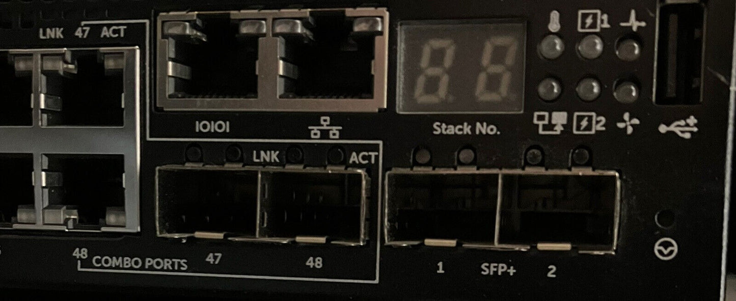 ~ Dell E07W002 N3048 48-Ports L3 Switch & 2 x 10G SFP & Dual AC