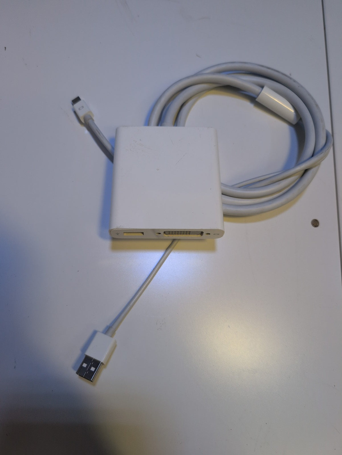 🎸 Apple Mini DisplayPort to Dual-Link DVI Adapter A1306 White w/ USB Port