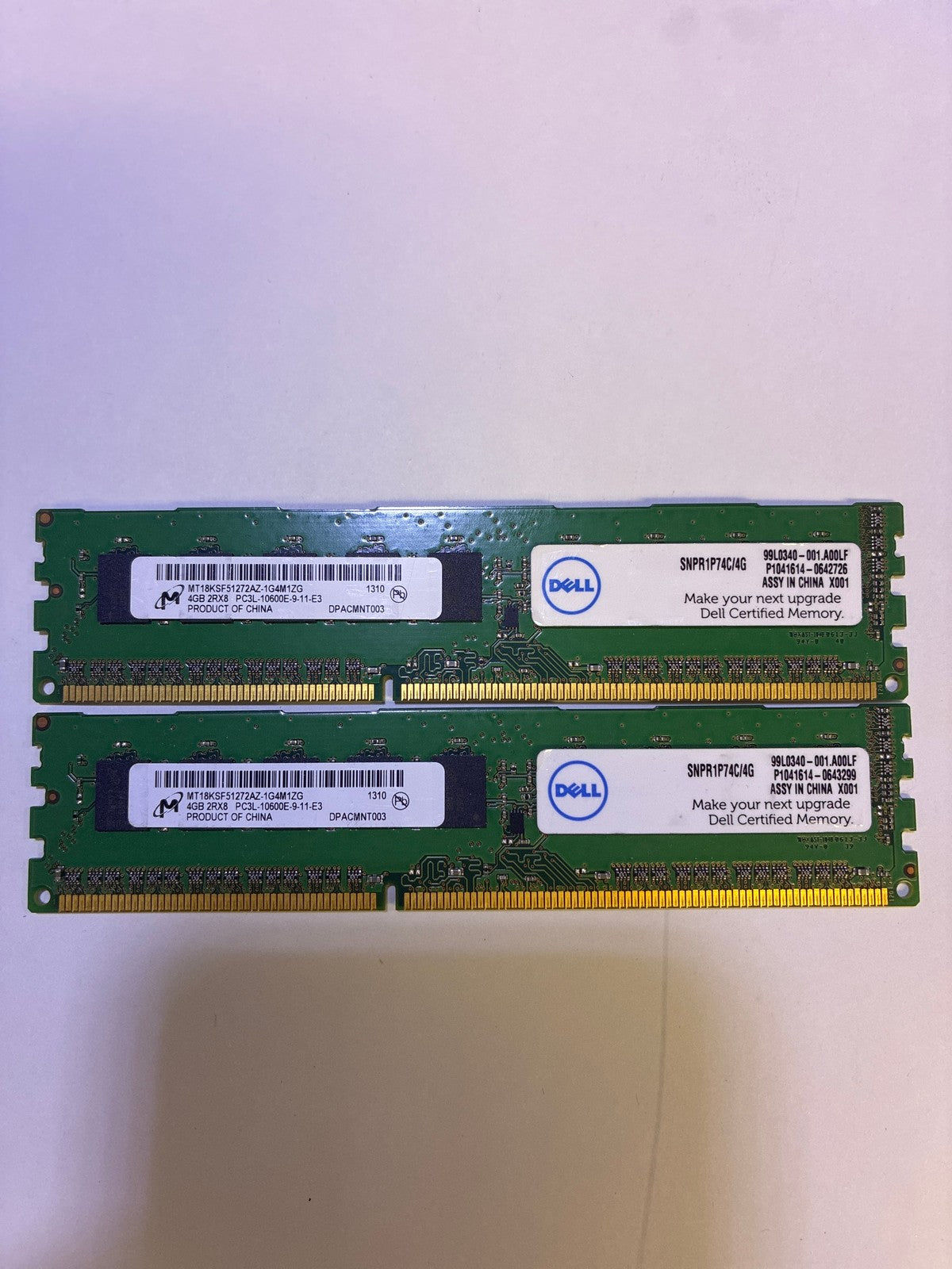 🔥 Dell 4GB DDR3L ECC Unbuffered DIMM 1333MHz 2x4GB Kit SNPR1P74C/4G