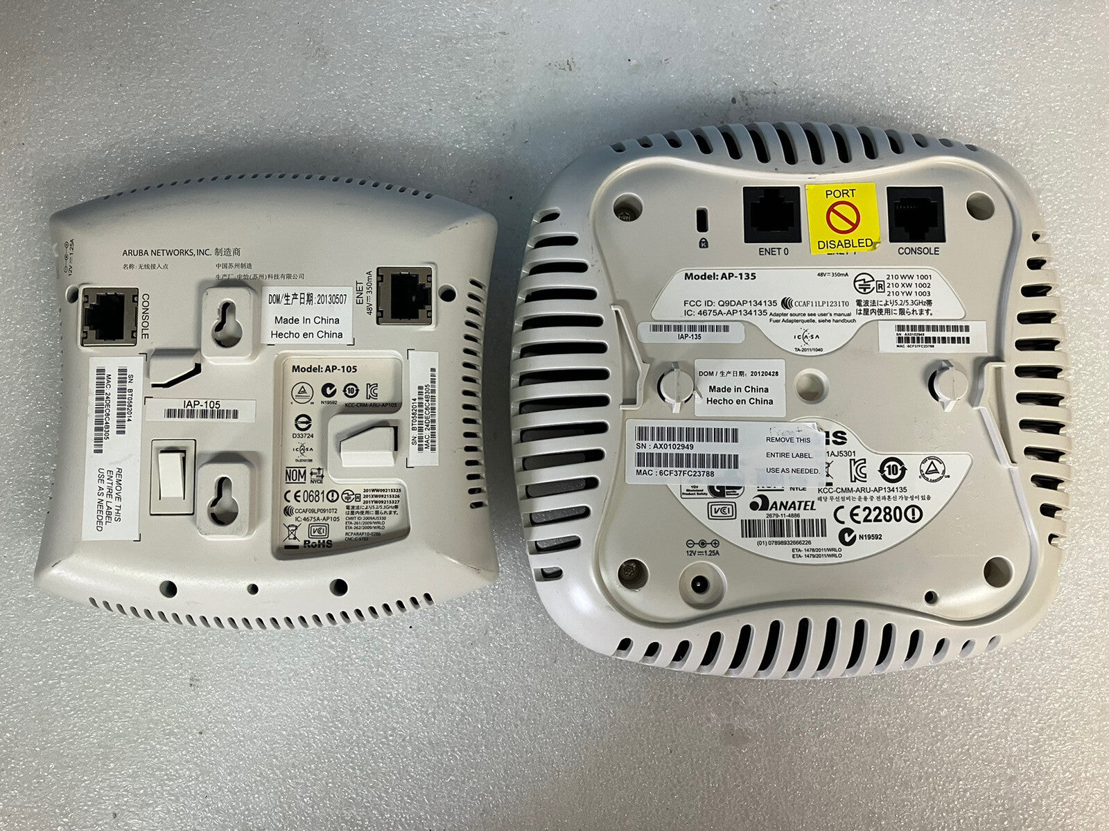 ~ Aruba Networks AP-135 & AP-105 Wireless Access Point