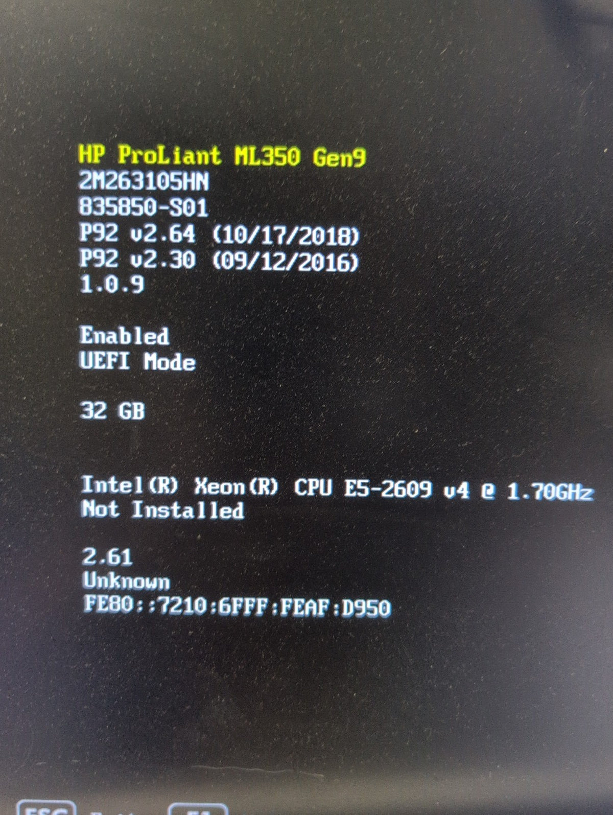 🎸HP ProLiant ML350 Gen9 Server 1x E5-2609 v4/ 32GB RAM/1x PSU (NO HDD/CADDY)
