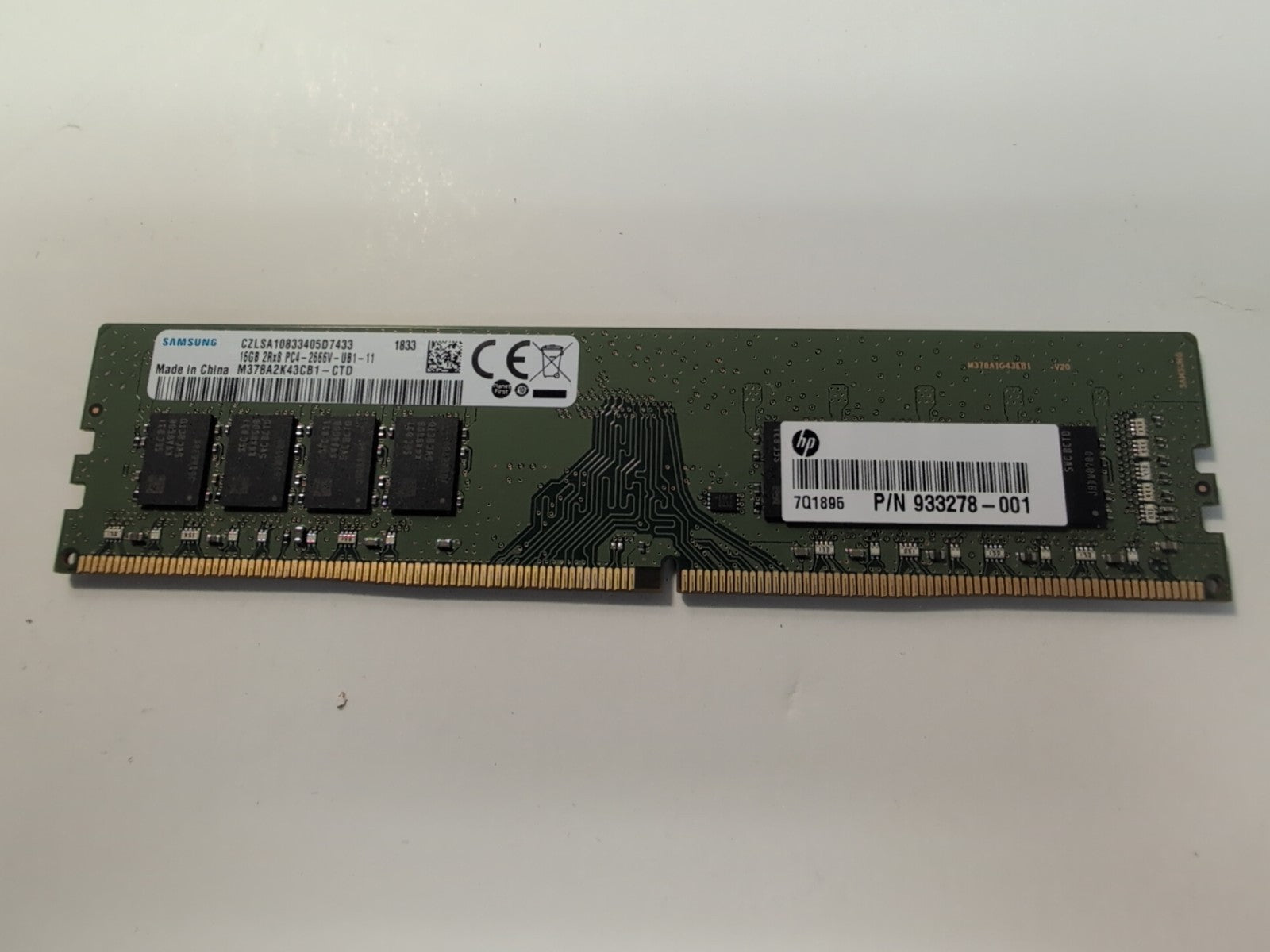 🔥 Samsung 16GB DDR4 2666 MHz PC4-21300 Desktop RAM M378A2K43CB1-CTD Tested  -