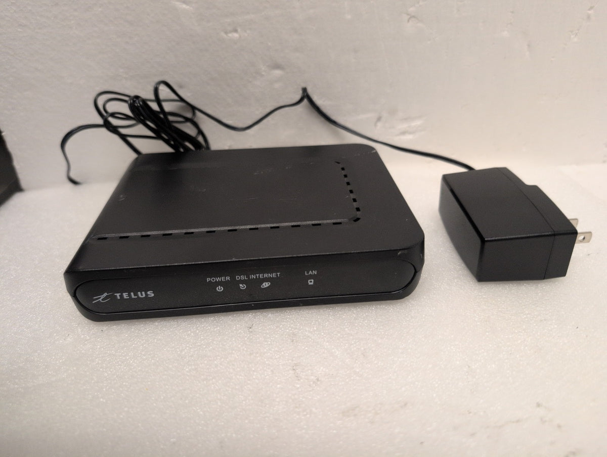 🎸 TELUS 3Ve.A2010TEL DSL Modem Router Combo Black Wired Ethernet LAN Ports