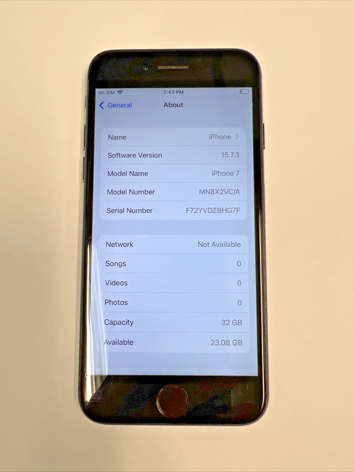 🔥 Apple iPhone 7 32GB A1778 Unlocked iOS15 - Cracked Rear Camera Lens #