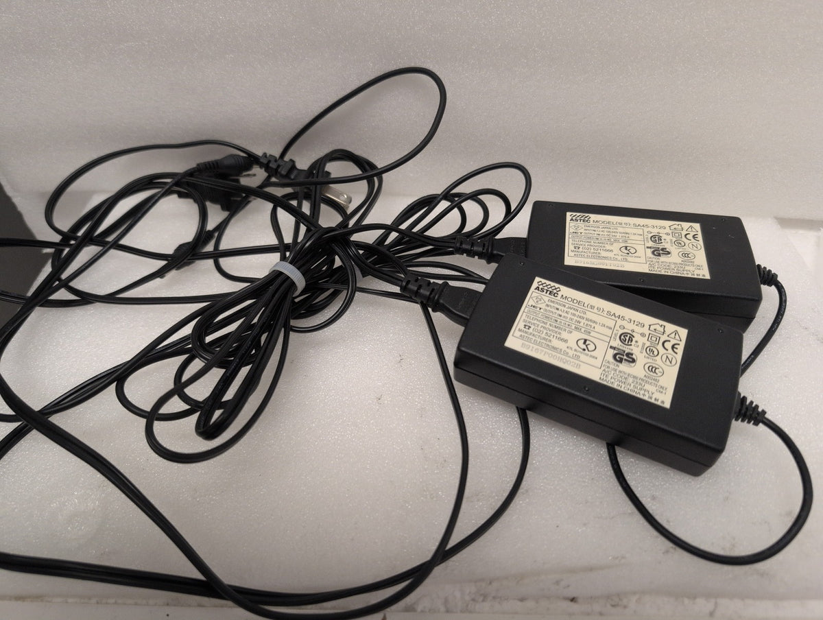 🎸 Astec SA45-3129 24V 1.875A 45W AC/DC Power Supply Adapter 100-240V Lot of 2