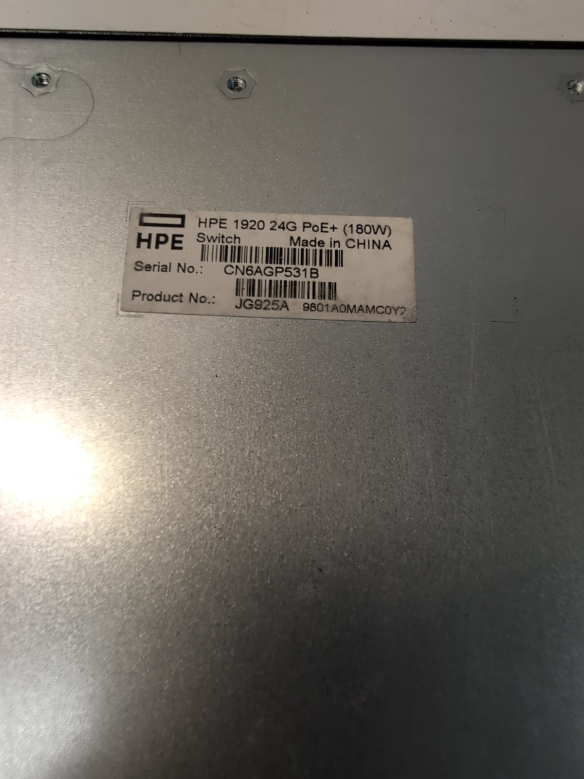 🔥 HP JG925A HPE 1920-24G-PoE+ 180W 24-Port Gigabit Smart Switch  -