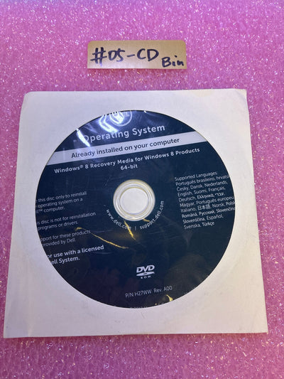 🔥 Dell Windows 8 Recovery Media H27WW 64-bit DVD Reinstallation Disc