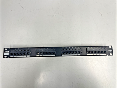 🔥AMP Cat5 24-Port Network Patch Panel Model 557860-1 T568A   +