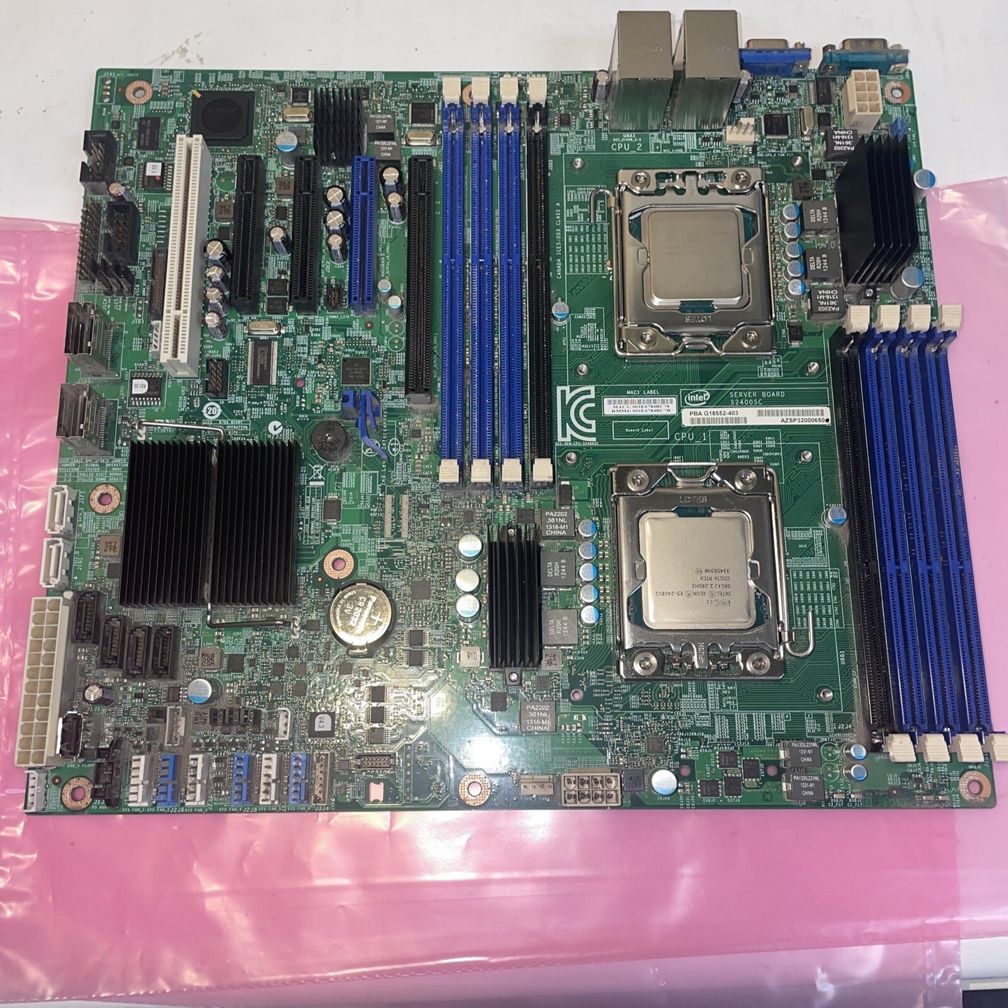 Intel S2400SC LGA1356 DDR3 Server System Motherboard w/ 2x Xeon E5-2420 V2 CPU