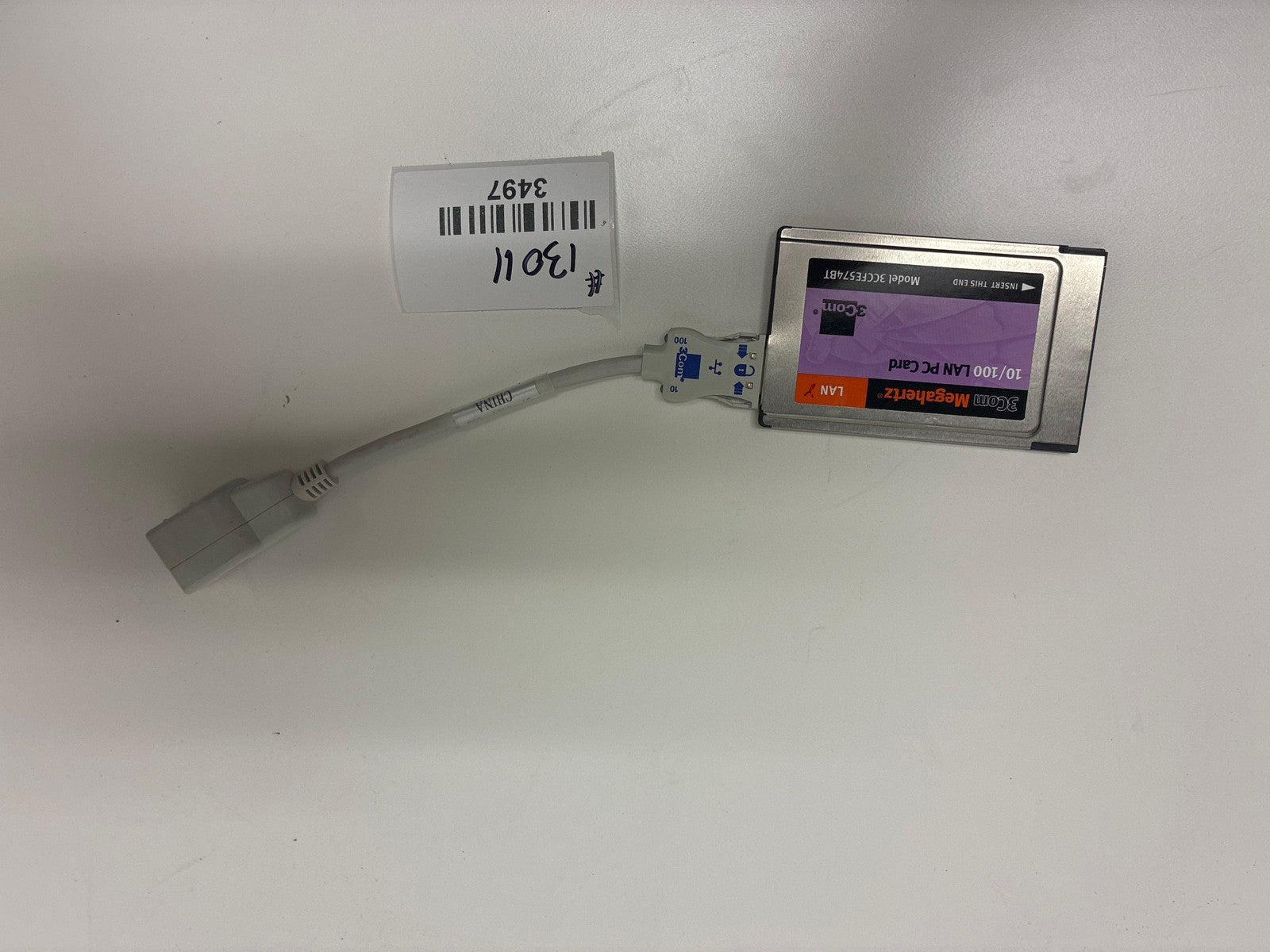 🔥 3Com Megahertz 10/100 LAN PC Card 3CCFE574BT with RJ-45 Dongle