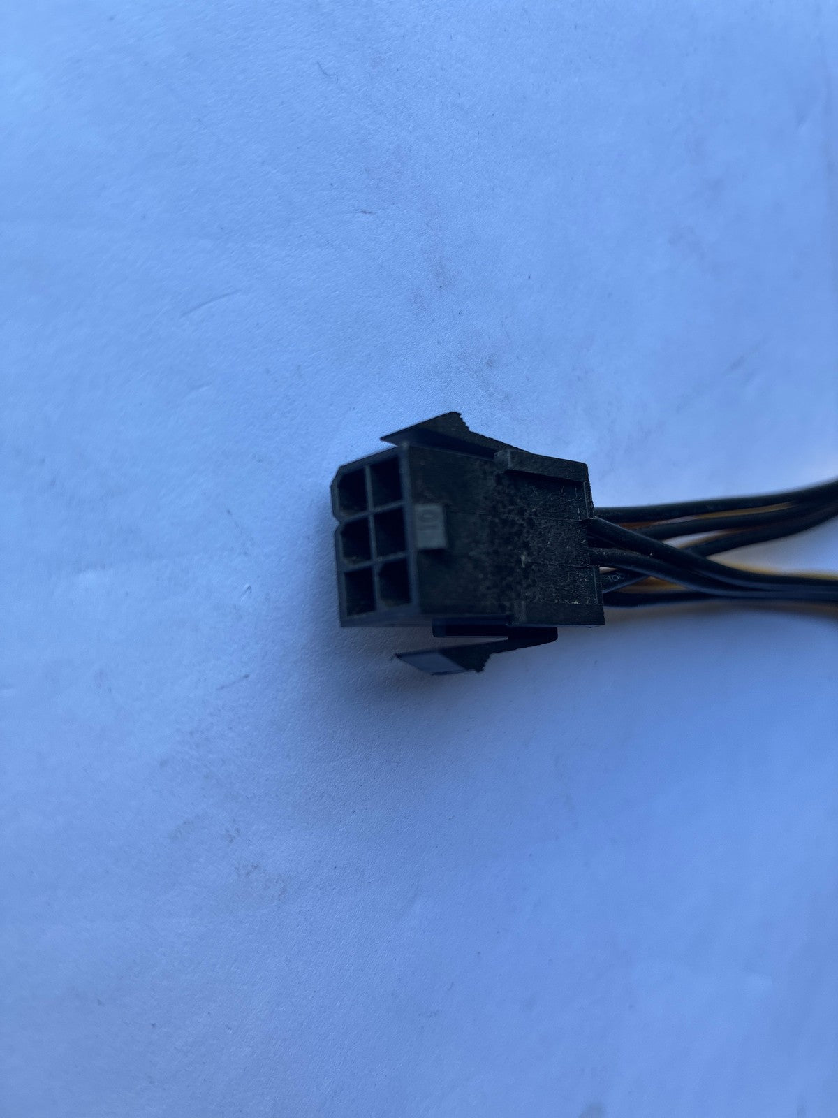 🔥 6-Pin PCIe to Dual 6+2-Pin GPU Power Splitter Y-Cable Black Yellow