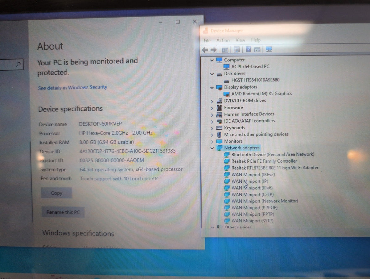 🎸 HP Pavilion 14" V148ca Touch Laptop Hexa-Core 2.0GHz CPU/8GB/ 1TB HDD /Win10