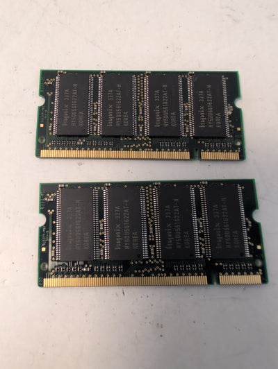 🔥2x 256MB Hynix Laptop Memory SODIMM DDR 266Mhz HYMD232M646A6-H PC2100S -