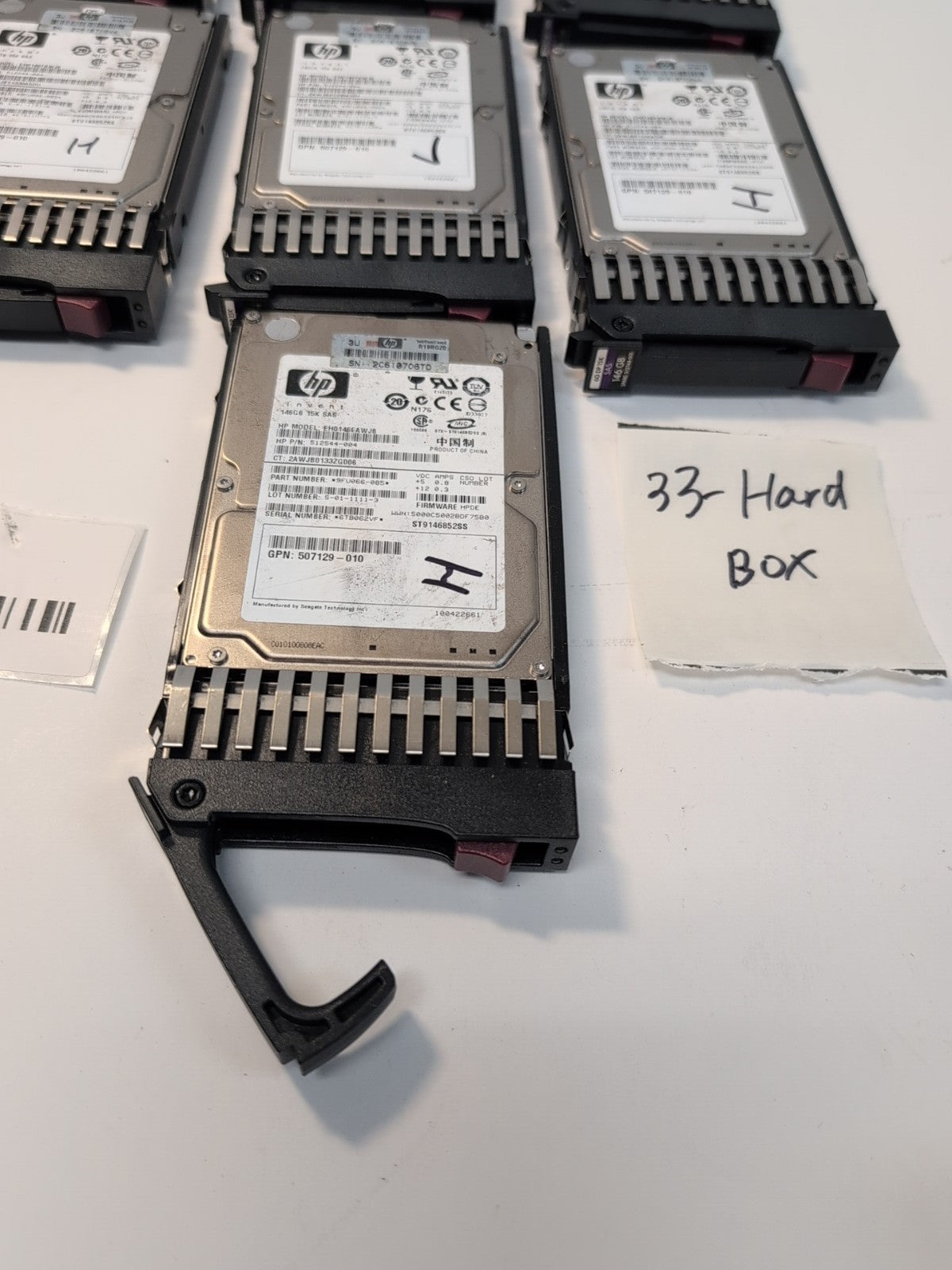 7x HP 512744-001 507129-009 512544-004 2.5" 146GB 15K RPM 6Gb SAS Hard Drive -