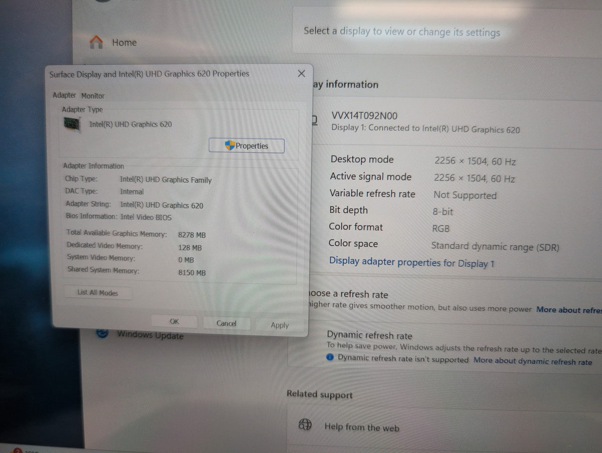 🎸 Microsoft Surface Laptop 2 1769 13.5" i7-8650U 16GB 512GB SSD Win11