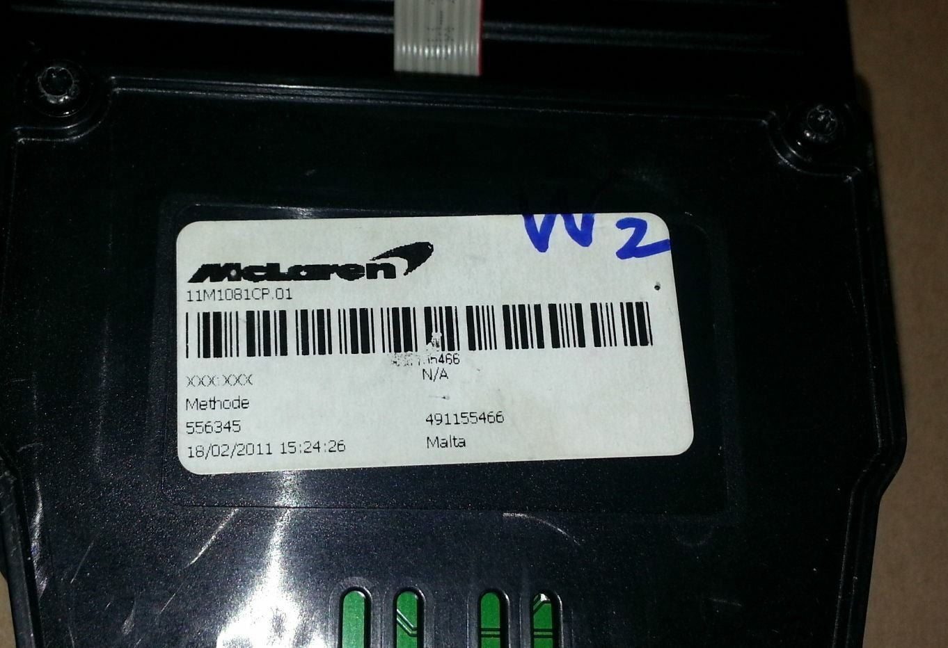 Center upper console control 491155466 Methode 556345 -- 2012 McLaren MP4 12C