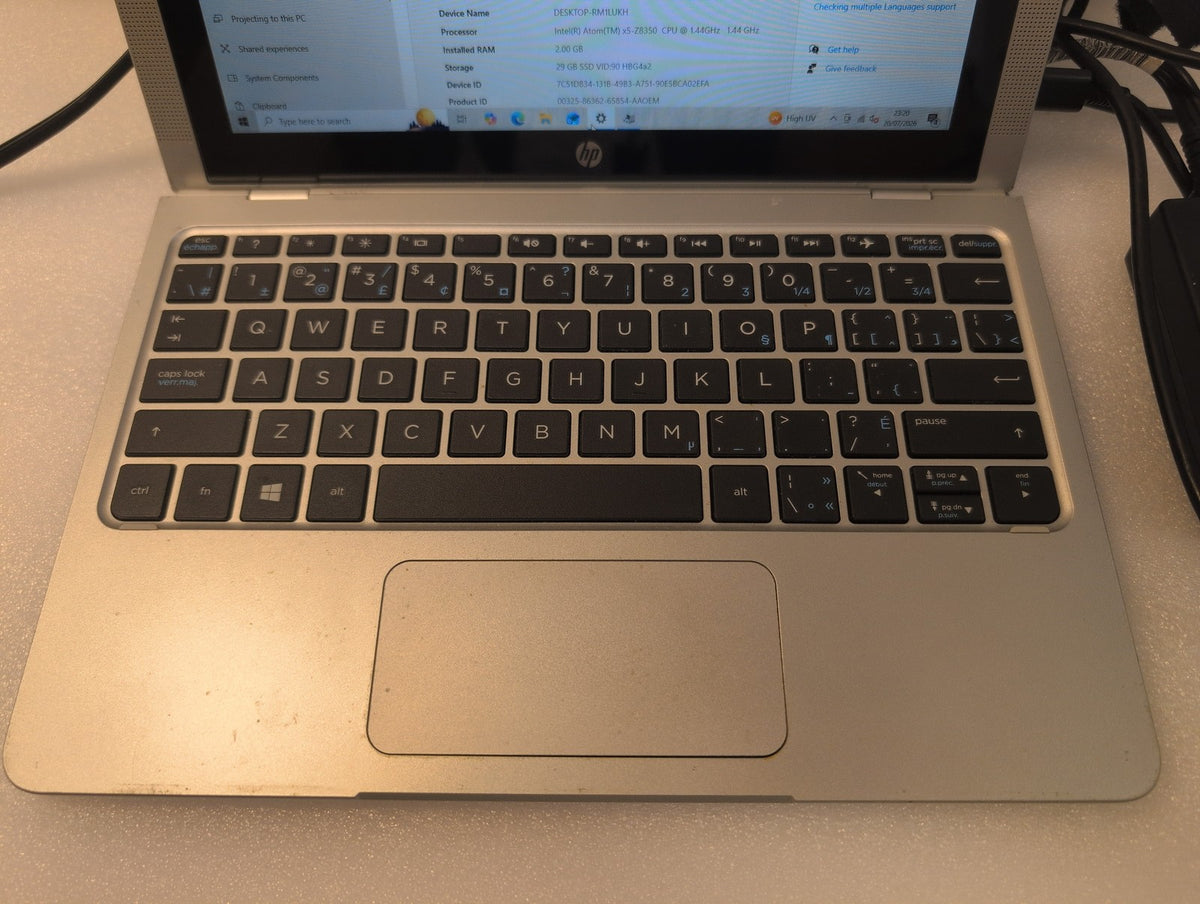 🎸 HP x2 Detachable 10-p0XX 10" Laptop Atom x5 CPU 2GB RAM 32GB SSD (AS IS,Read)