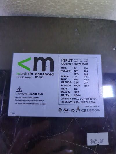 - Mushkin Enhanced XP-550 550W Power Supply | 55 (2x 6+2 PCI-E, 4+4 CPU) TESTED