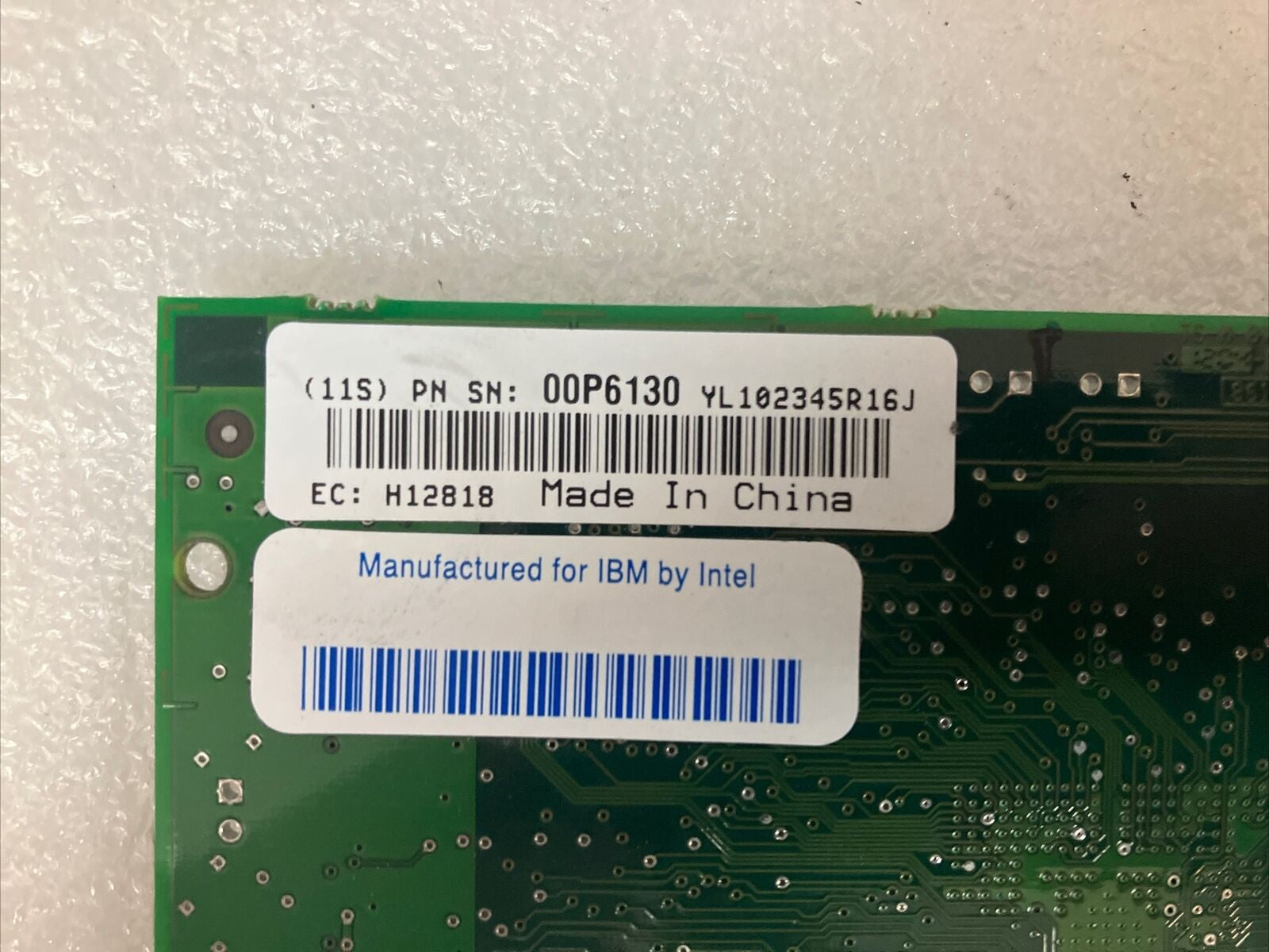 IBM 00P6130 Intel 1Gbps Single Port PCI-X Ethernet Adapter C38064-003 H12818 ~