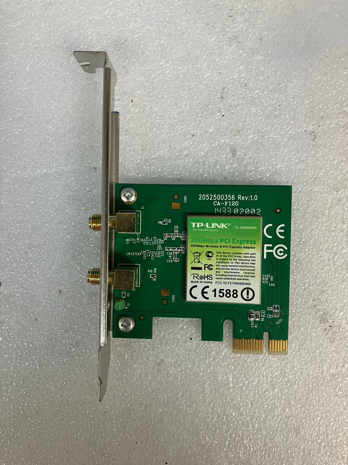~ TP-Link 300Mbps Wireless PCIe Wi-Fi Card TL-WN881ND (No Antenna)
