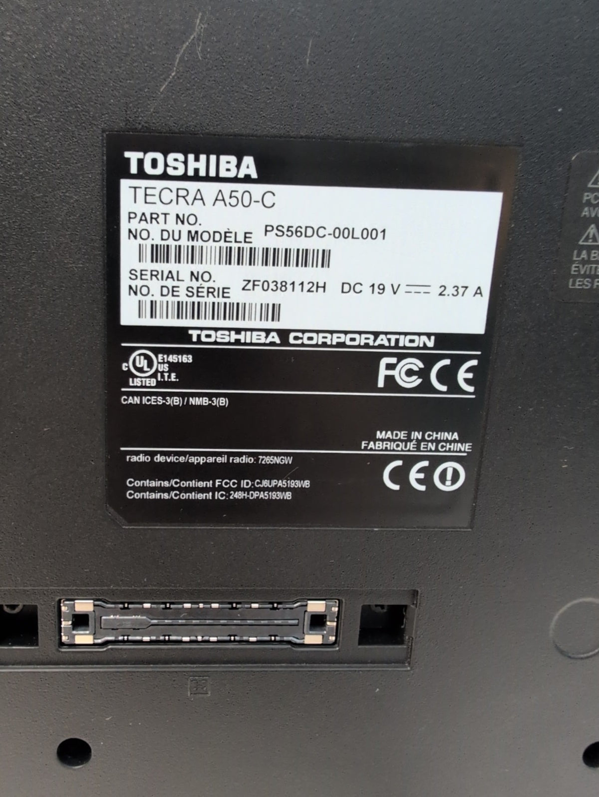 🎸 Toshiba Tecra A50-C 15.6" Laptop i7-5600U /8GB RAM /500GB HDD/Win10 Pro