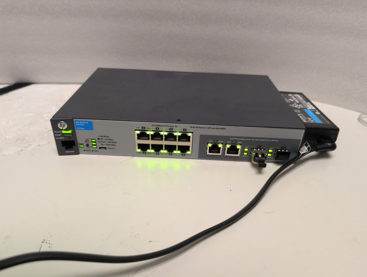 🎸 HP 2530-8 J9783A 8-Port 10/100 2-Port Gigabit SFP Managed Ethernet Switch