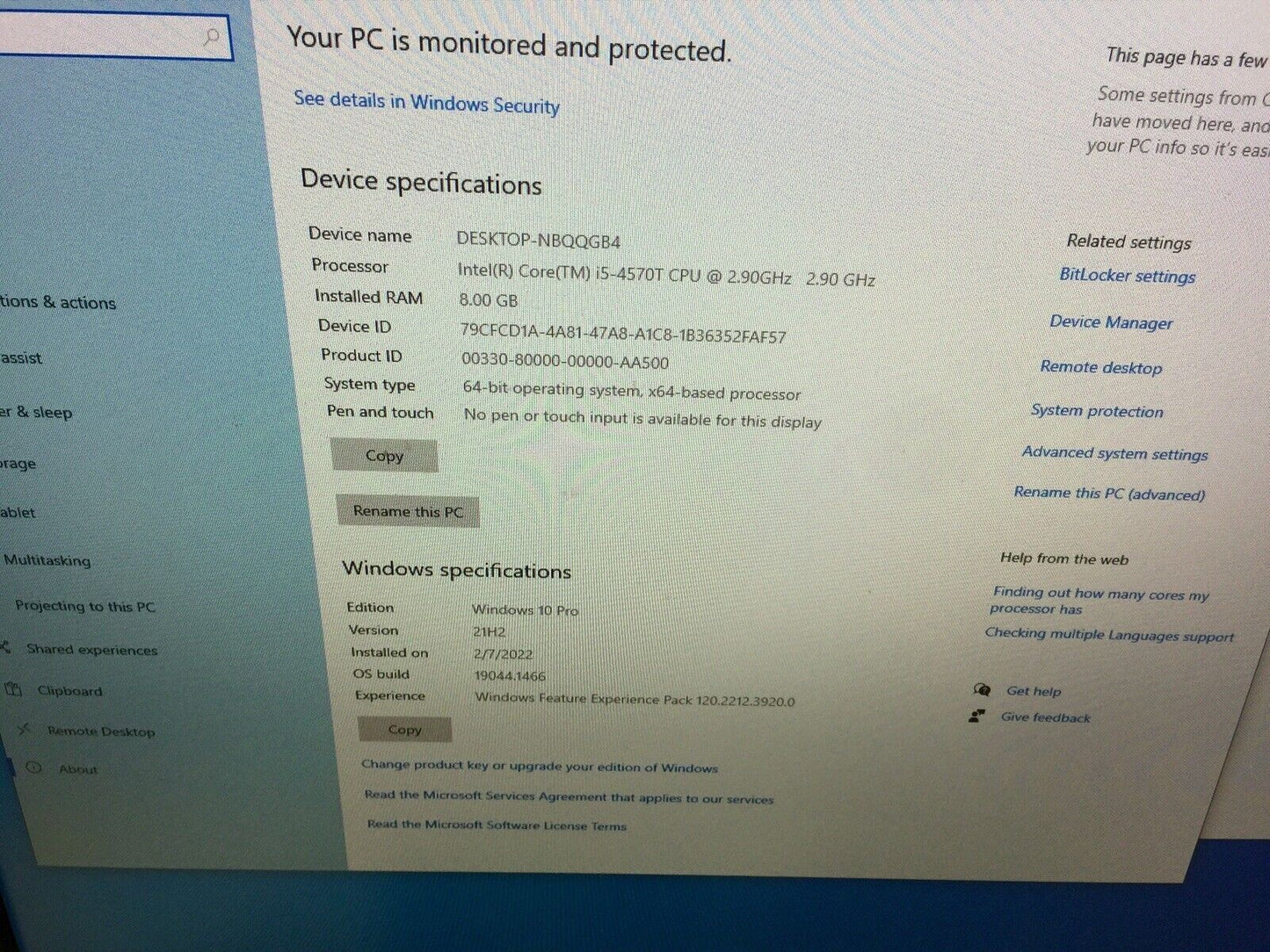 $ HP  MP9 9000 i5-4570T 2.9GHz 8GB RAM 128GB SSD win10 /w AC