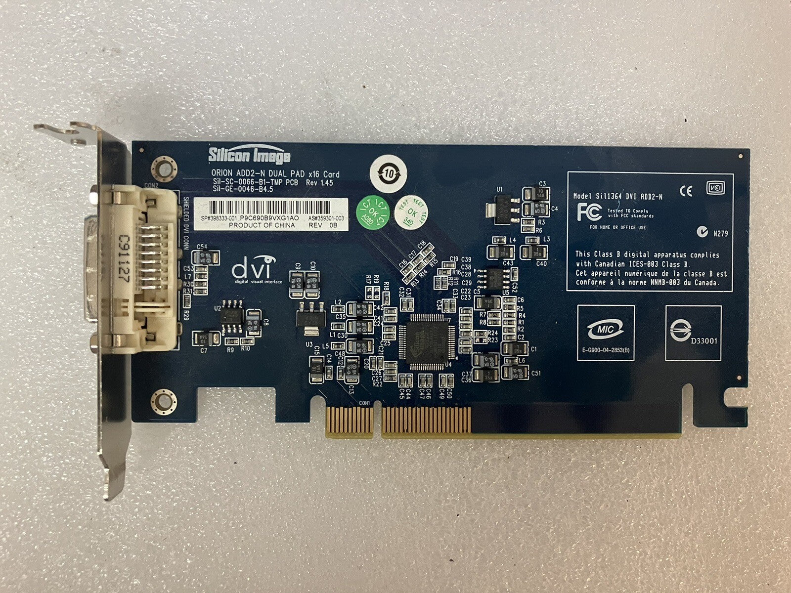 ~ Silicon Image Orion ADD2-N Dual Pad Graphics Video Card 359301-003 398333-001