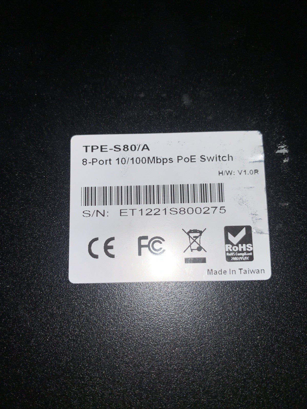 Trendnet TPE-TG80G 8-Port Gigabit PoE+ Switch