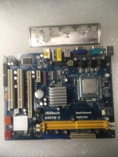 + Asrock G965M-S DDR2 ATX Motherboard W/ Intel E5200 CPU I/O Plate