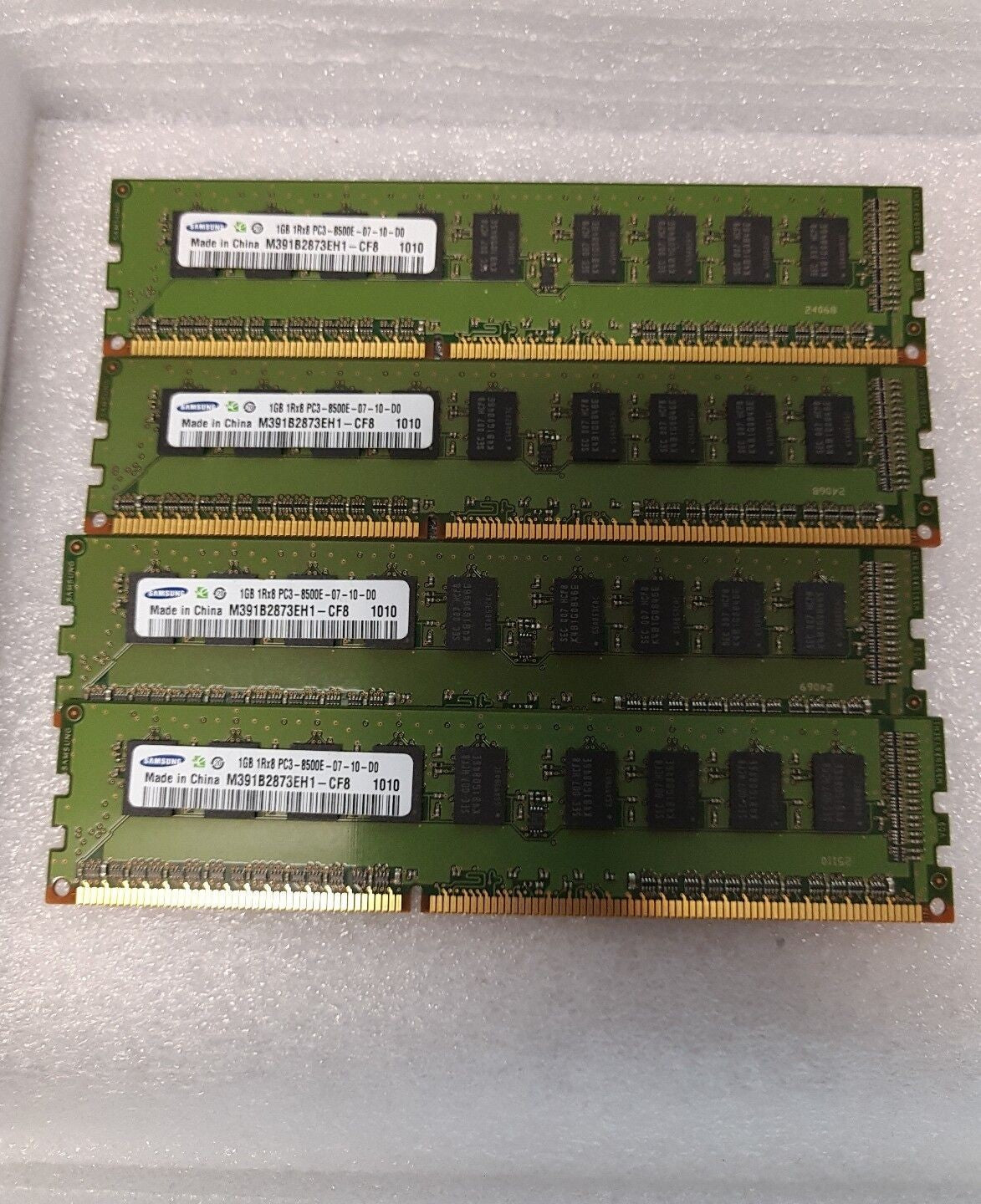 - 4GB(4x1GB) SAMSUNG M391B2873EH1-CF8 PC3-8500E SERVER RAM @@@