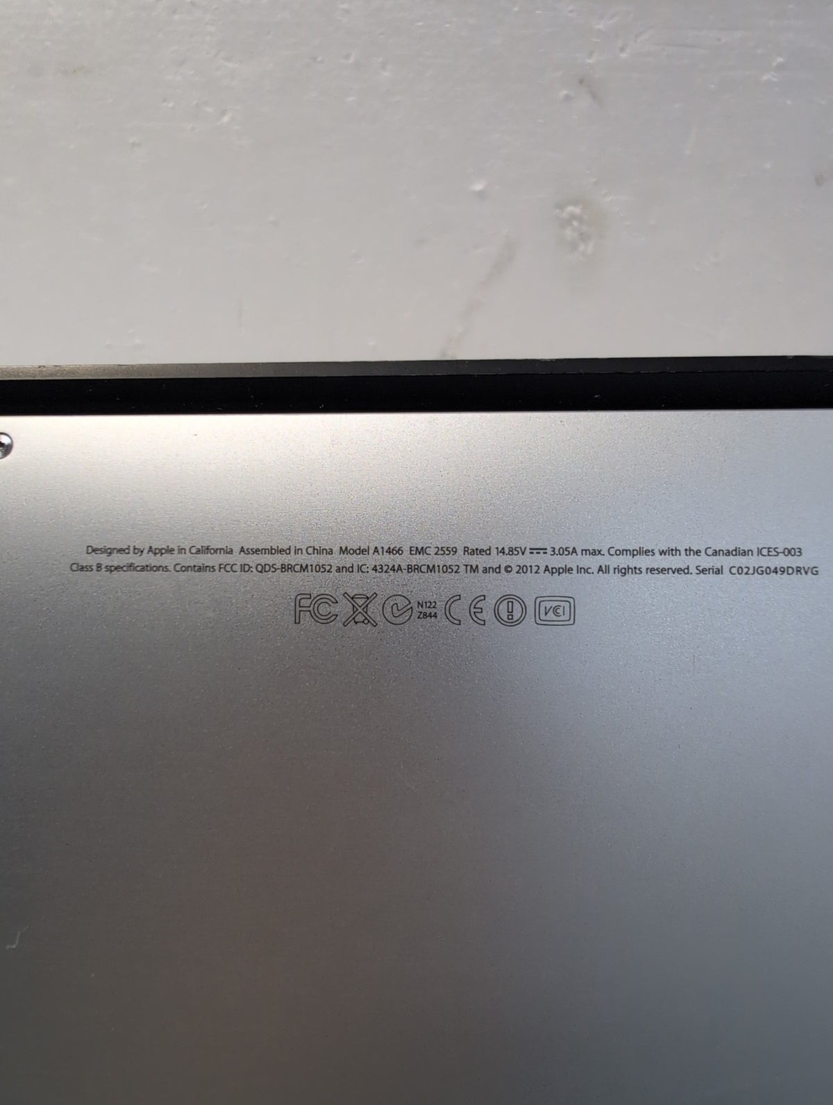 🎸 Apple MacBook Air 13-inch A1466 Mid 2012 Core i5 1.8GHz 8GB 256GB SSD (NO AC)