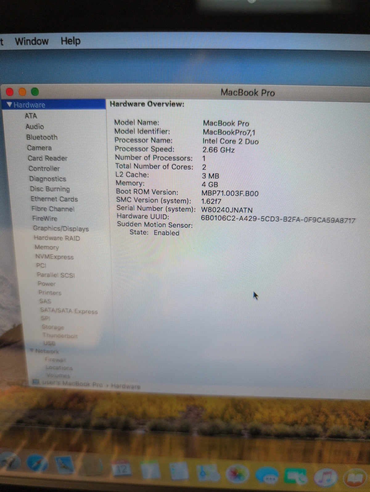 Apple MacBook Pro 13" 2010/C2D 2.66GHz/ 4GB/320GB HDD (NO BATTERY,NO AC, READ) -