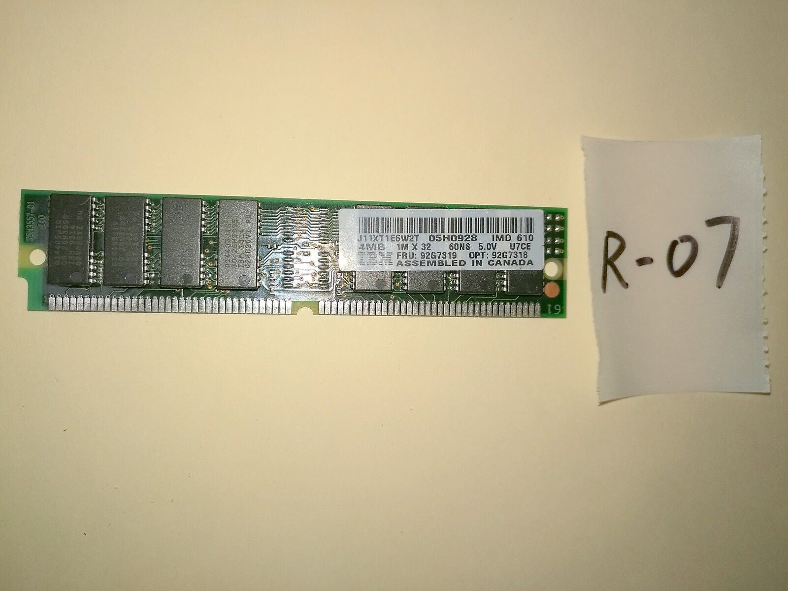 + IBM RAM 05H0928 92G7319 4Mb 1Mx32 60NS 5.0V IBM 9314 @@@