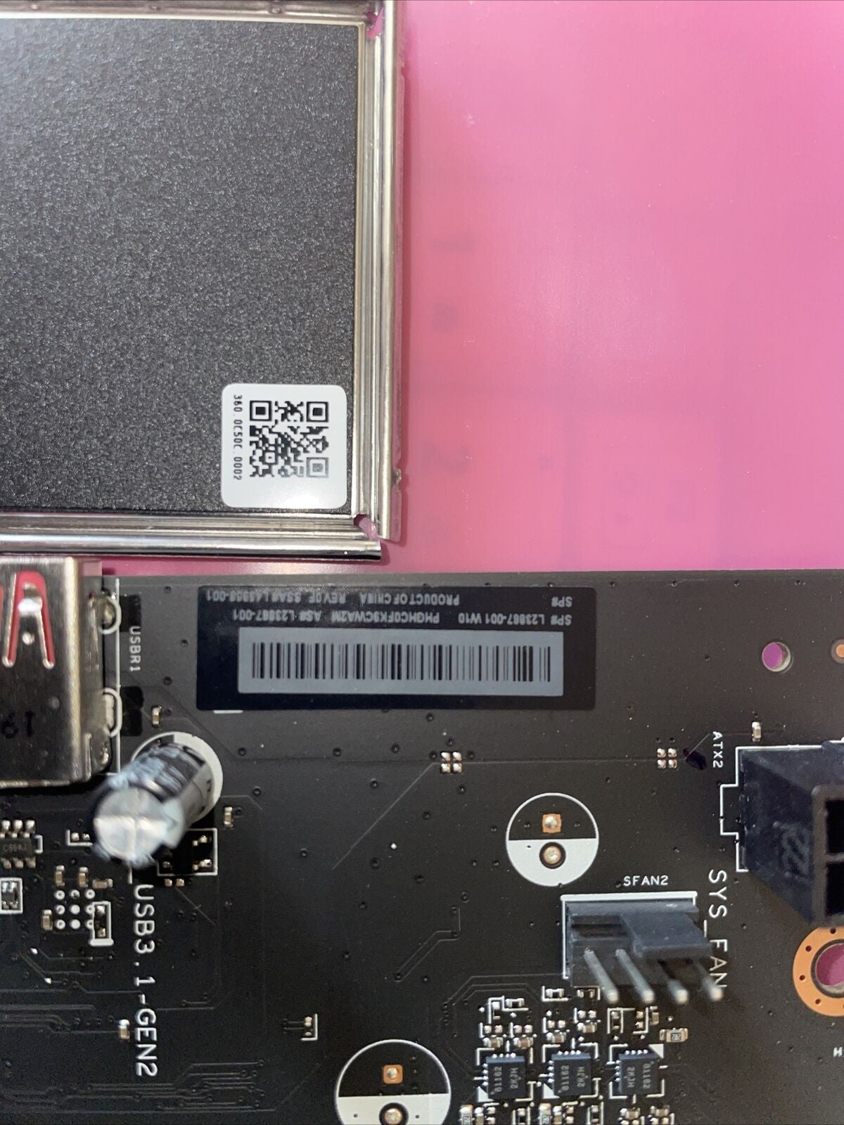 HP Omen Obelisk 875-0014 L23867-001/601 H370 17582-1 Motherboard (PCIe not good)