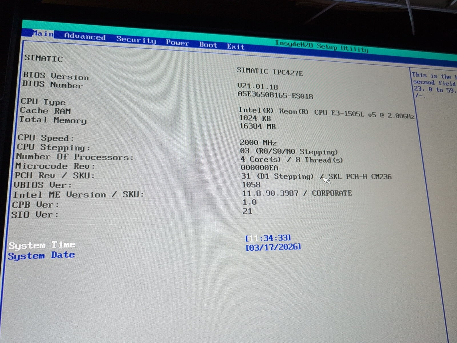 SIEMENS SIMATIC IPC427E MICROBOX 6AG4141-7DE38 XEON E3-1505L v5/16GB/480GB SSD -