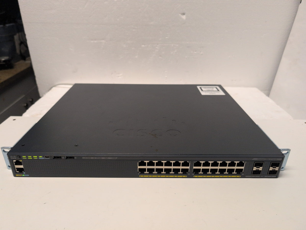 🎸 Cisco Catalyst WS-C2960X-24PS-L 24-Port PoE+ Gigabit Switch